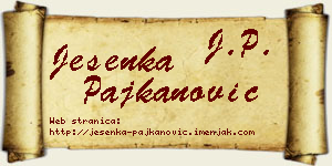 Jesenka Pajkanović vizit kartica
